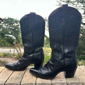 DAN POST WOMEN'S MARIA BLACK LEATHER WESTERN BOOTS DP3200